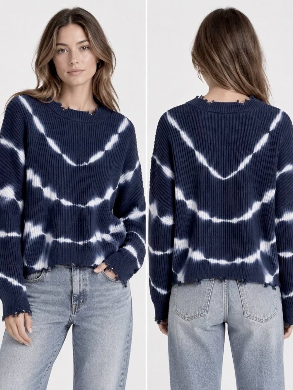 Pistola Eva Distressed Crewneck Sweater